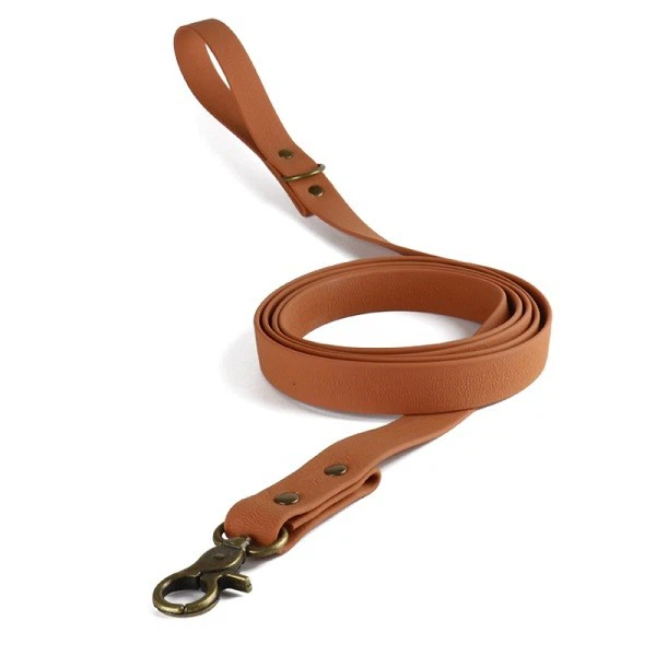 Bronze Buckle Dog Leather Collar And Leash